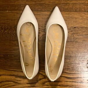 Sam Edelman Pointed Toe Flat in Bright White Leather - 7.5M
